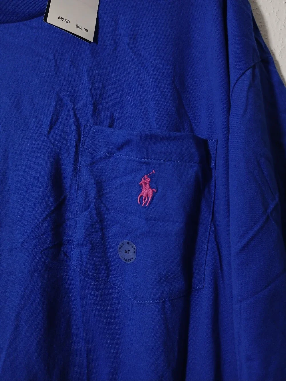 Polo Ralph Lauren Men’s Size 4XLT/TALL Blue Short Sleeve Pocket T-Shirt